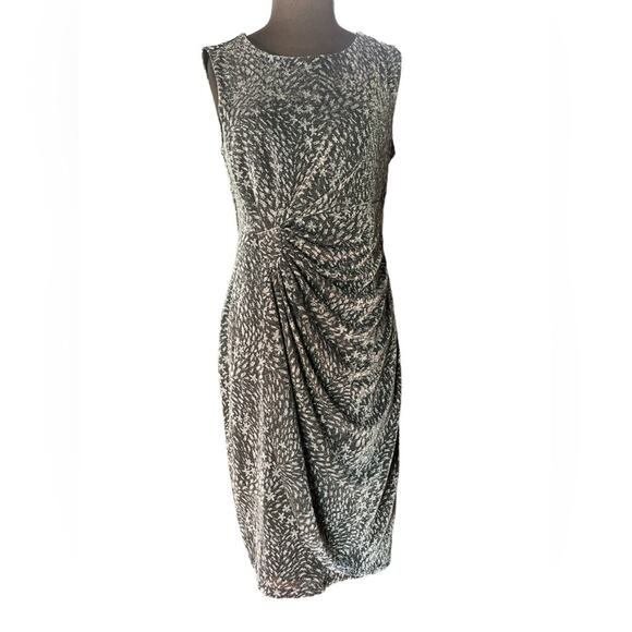 Vintage Dresses & Skirts - Vtg 90s Mobwife Glam Silver Metallic NYE Whimsigoth Disco Cocktail Dress 12